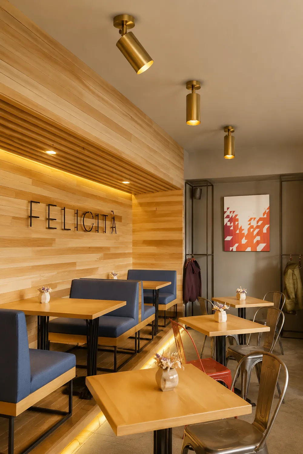 Freja Deckenleuchte mit Strahler für Wohnzimmer & Café Bar - Lumpaz