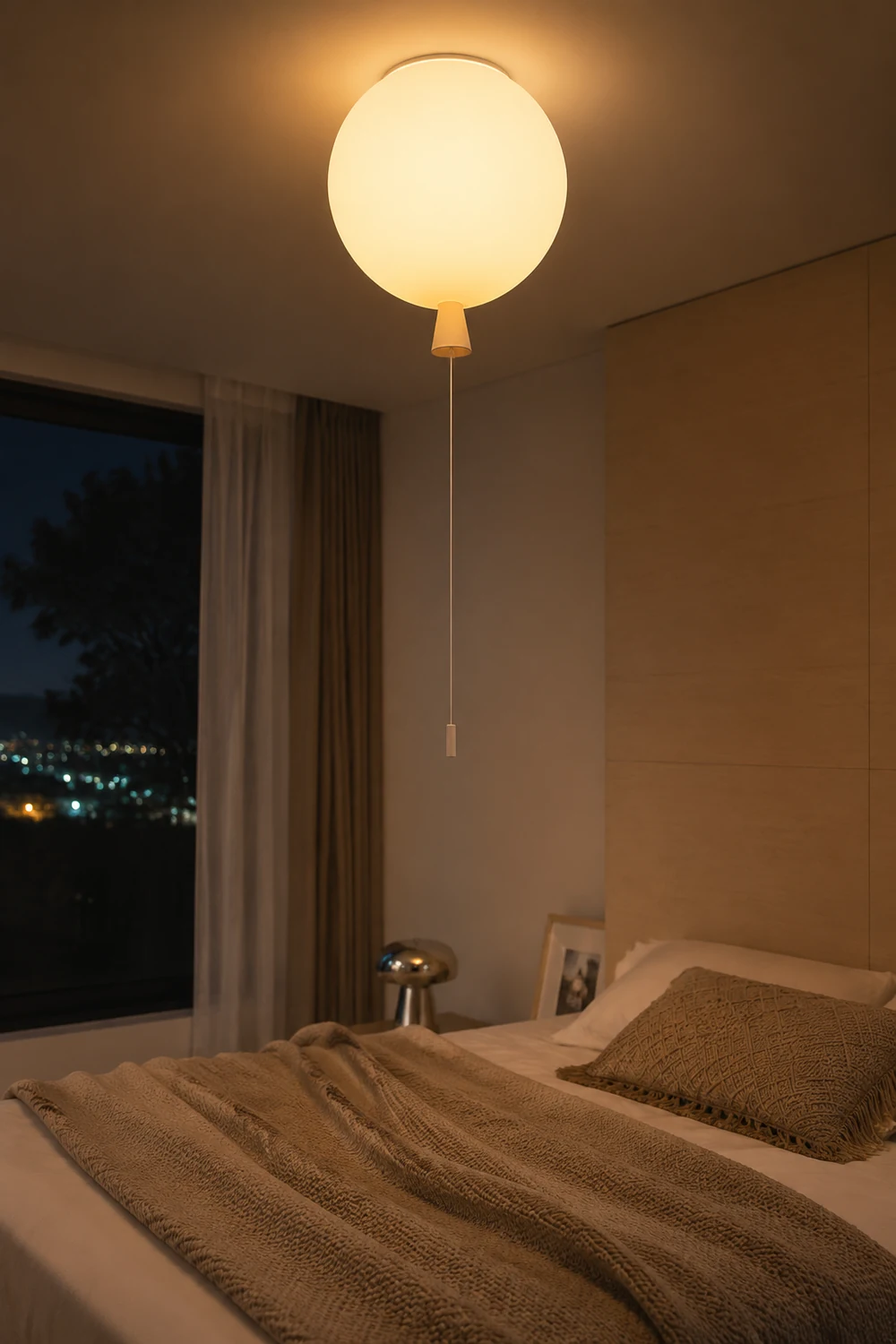 Fateh Matted Ballon Flush Mount Deckenleuchte 5 Farbe, ∅20/25/30 /35CM - Lumpaz