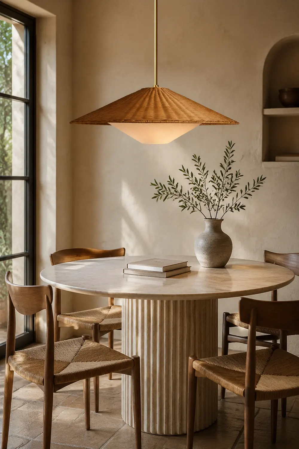Retro Rattan Handwoven Zen Pendant Light - Lumpaz