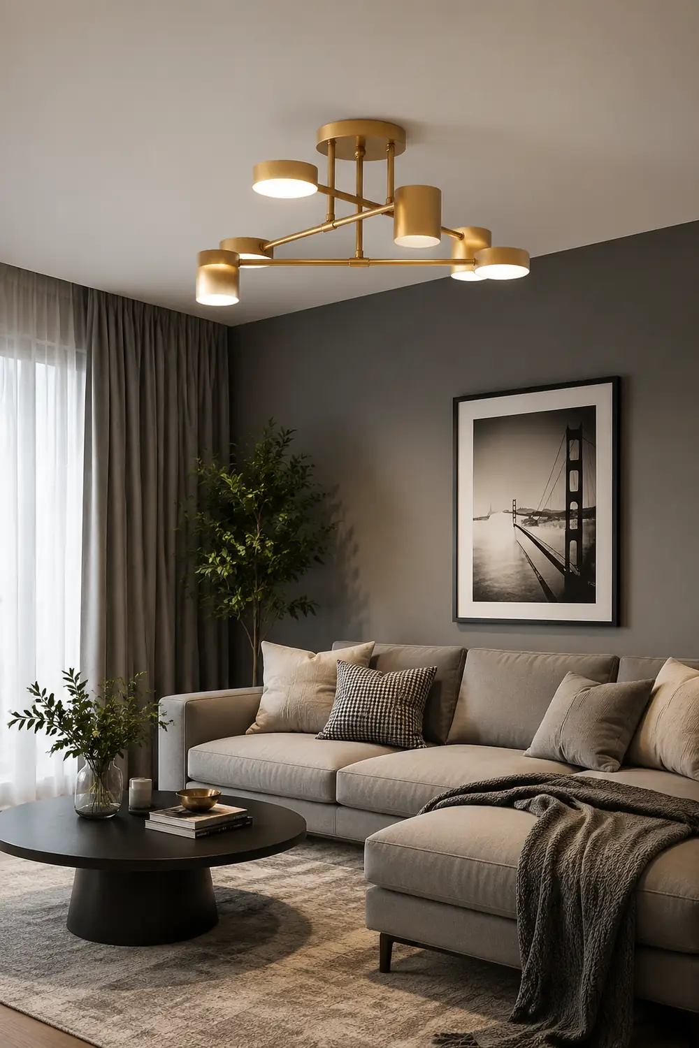 Moderne Kreis-Design Deckenleuchte aus Metall für Wohnzimmer, Schlafzimmer - Lumpaz
