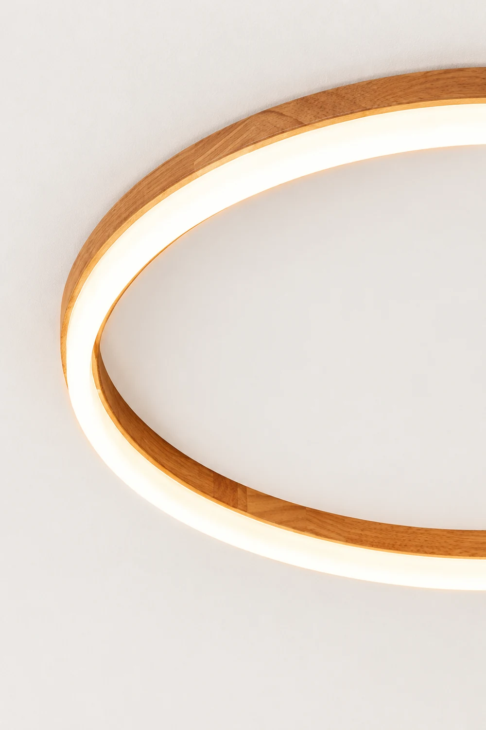 Ozawa Deckenleuchte Äußerer Halo dimmbar, Hölzern & Acryl ∅40/50cm - Lumpaz