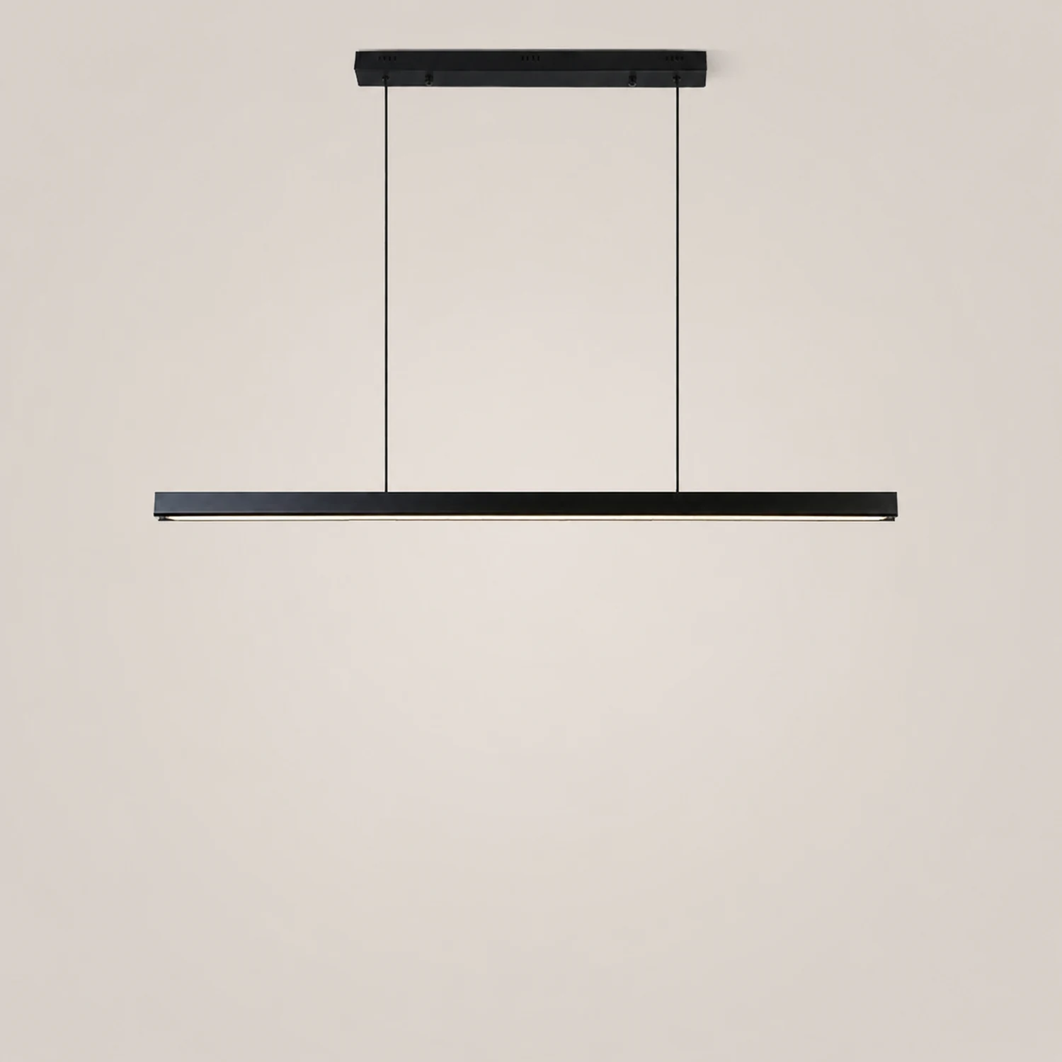 Edge Pendelleuchte Linear dimmbar, Metall&Holz, 60/80/100/120CM Lang - Lumpaz