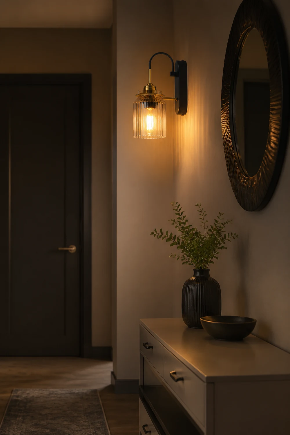 Industria Glass Shade Funnel Wall Lamps - Lumpaz