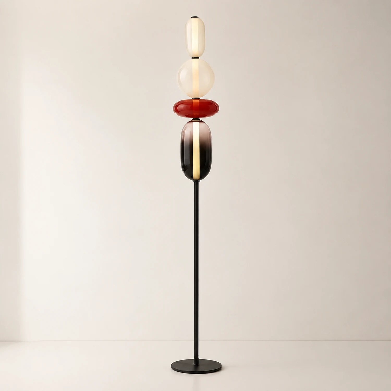Morandi Stehleuchte, Metall & Glas - Lumpaz