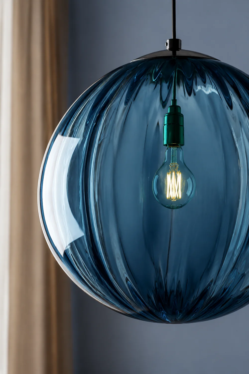 Modern Simple Round Glass Pendant Light - Lumpaz