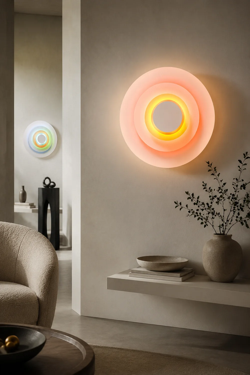 Morandi Bunter Wandleuchte, 3 Farben - Lumpaz
