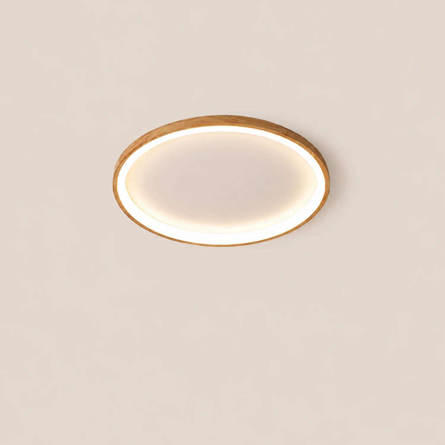 Ozawa Deckenleuchte Interner Lichthof dimmbar, Hölzern & Acryl ∅40/50cm - Lumpaz