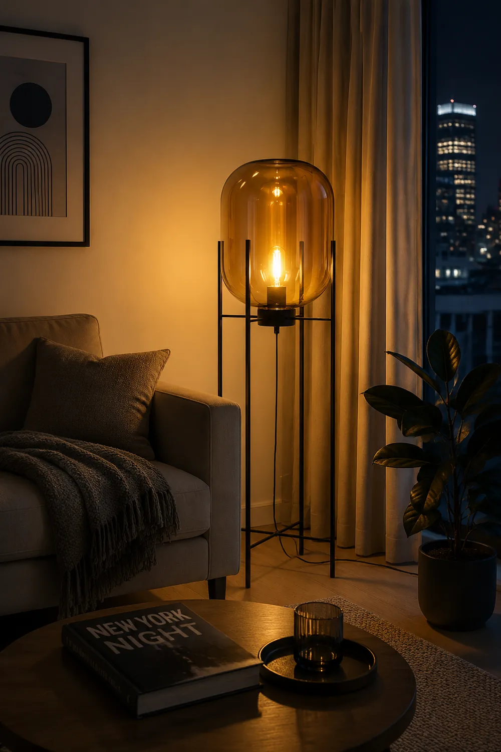 Postmodern Designer Glass Floor Lamp - Lumpaz