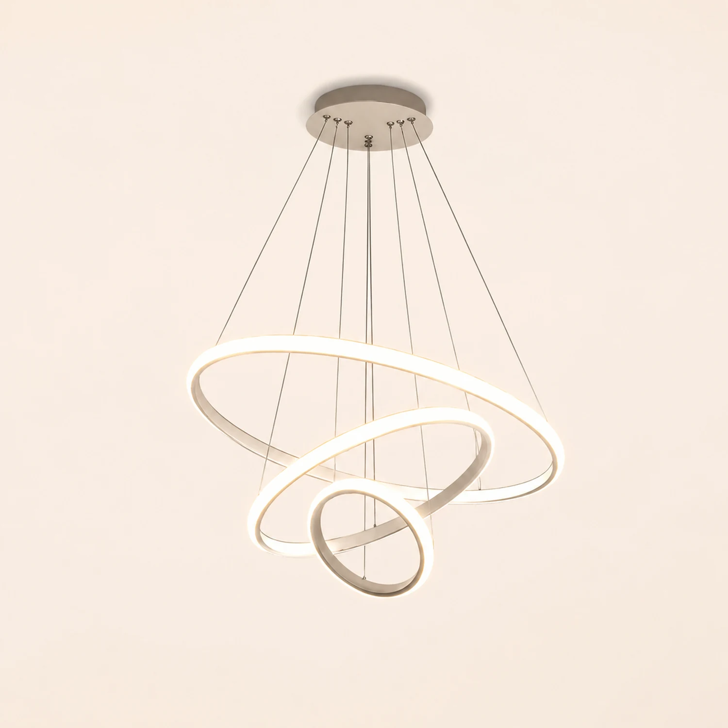 LED Ring Pendant Light Suspended Hanging Ring Chandelier - Lumpaz