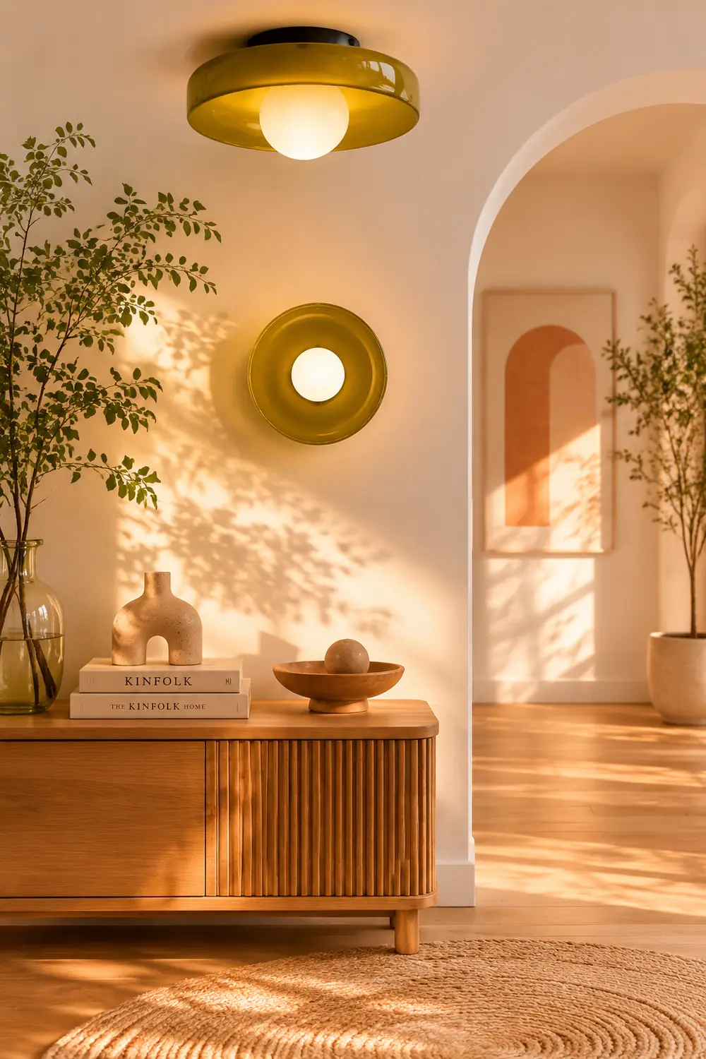 Modern Round Flush Mount Kitchen Ceiling Light - Lumpaz