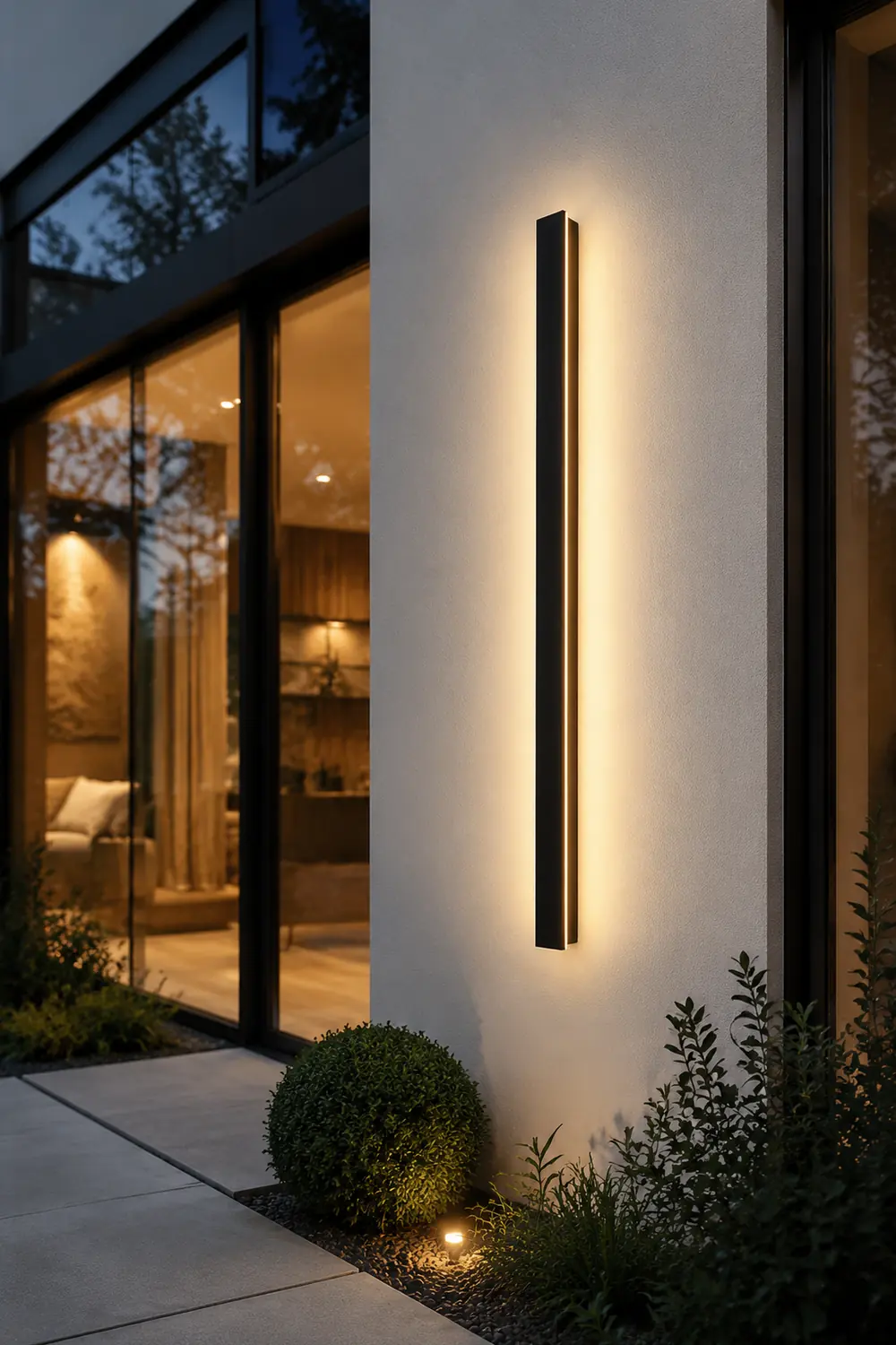 Minimalistische Wasserdichte LED Außen Wandleuchte Metall für Garten, Balkon - Lumpaz