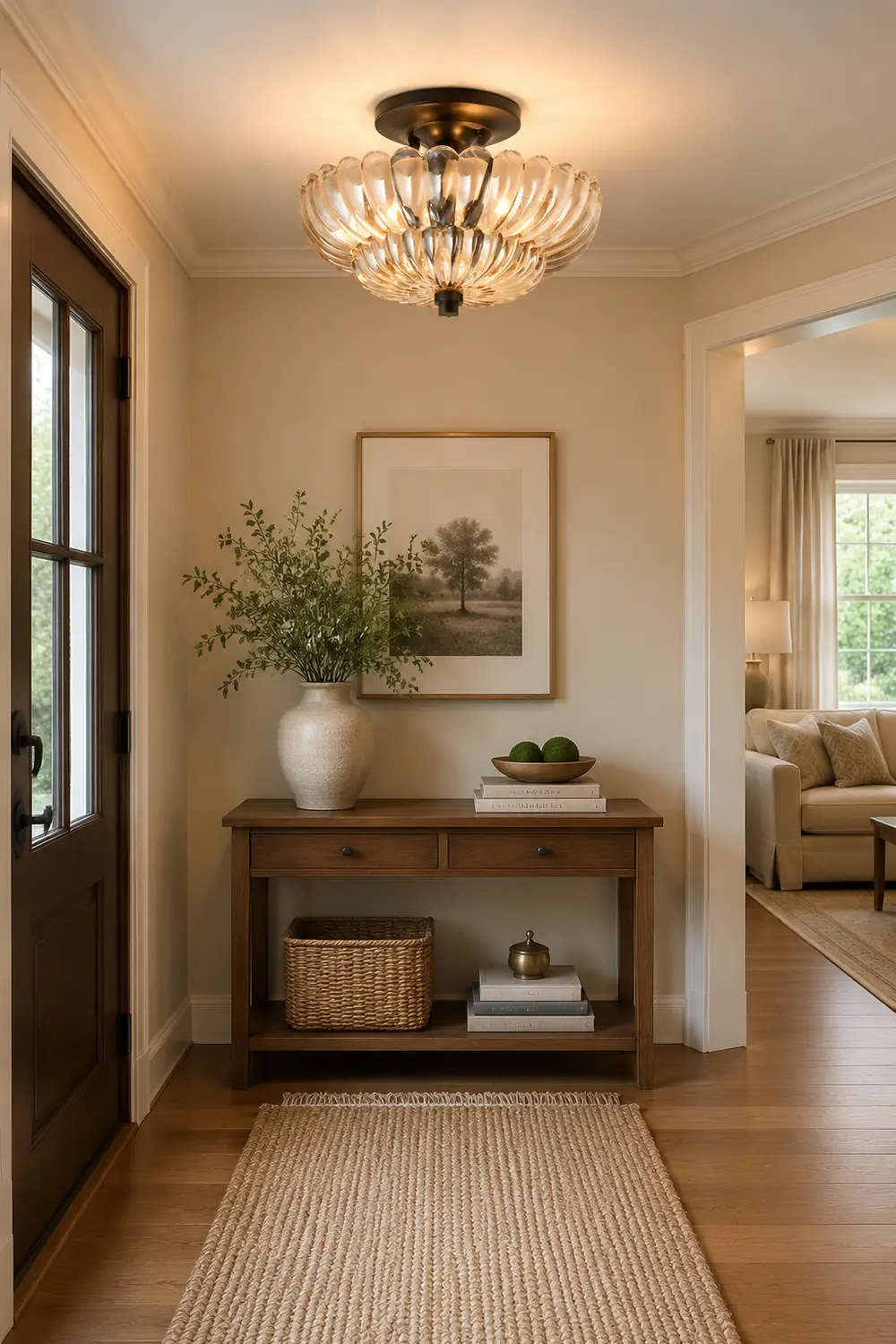 Vintage Amber Glass Semi-Flush Ceiling Light Shades Of Light - Lumpaz