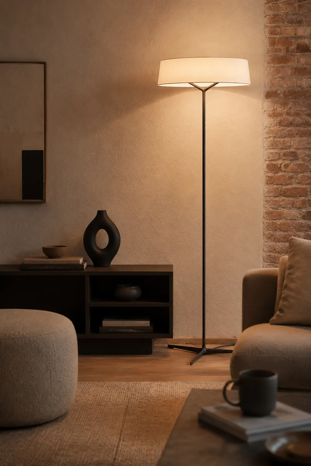 Paper Glow Circular Floor Lamp - Lumpaz