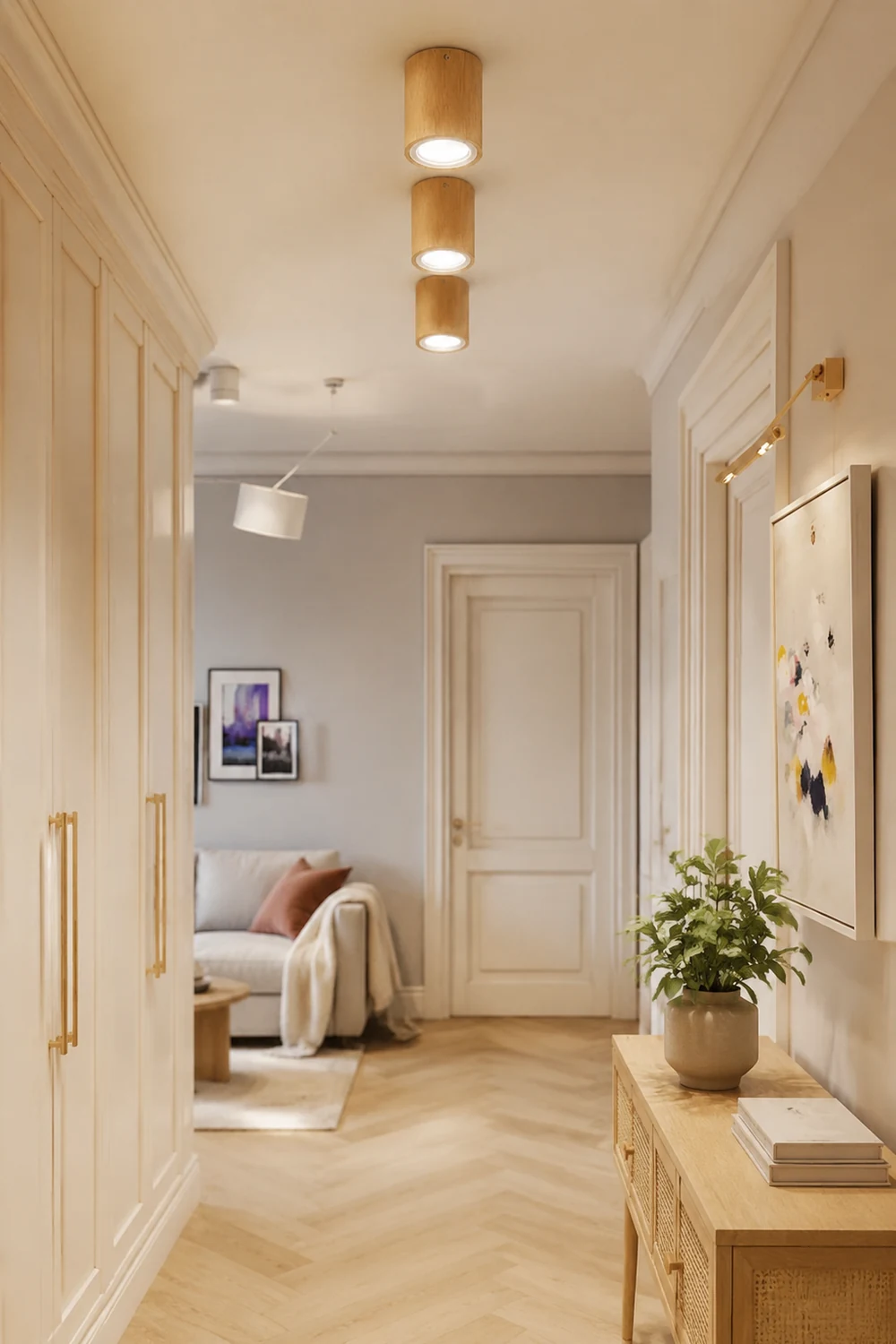 Ozawa Nordische Deckenleuchte Droplight aus Holz für Korridor, Balkon - Lumpaz
