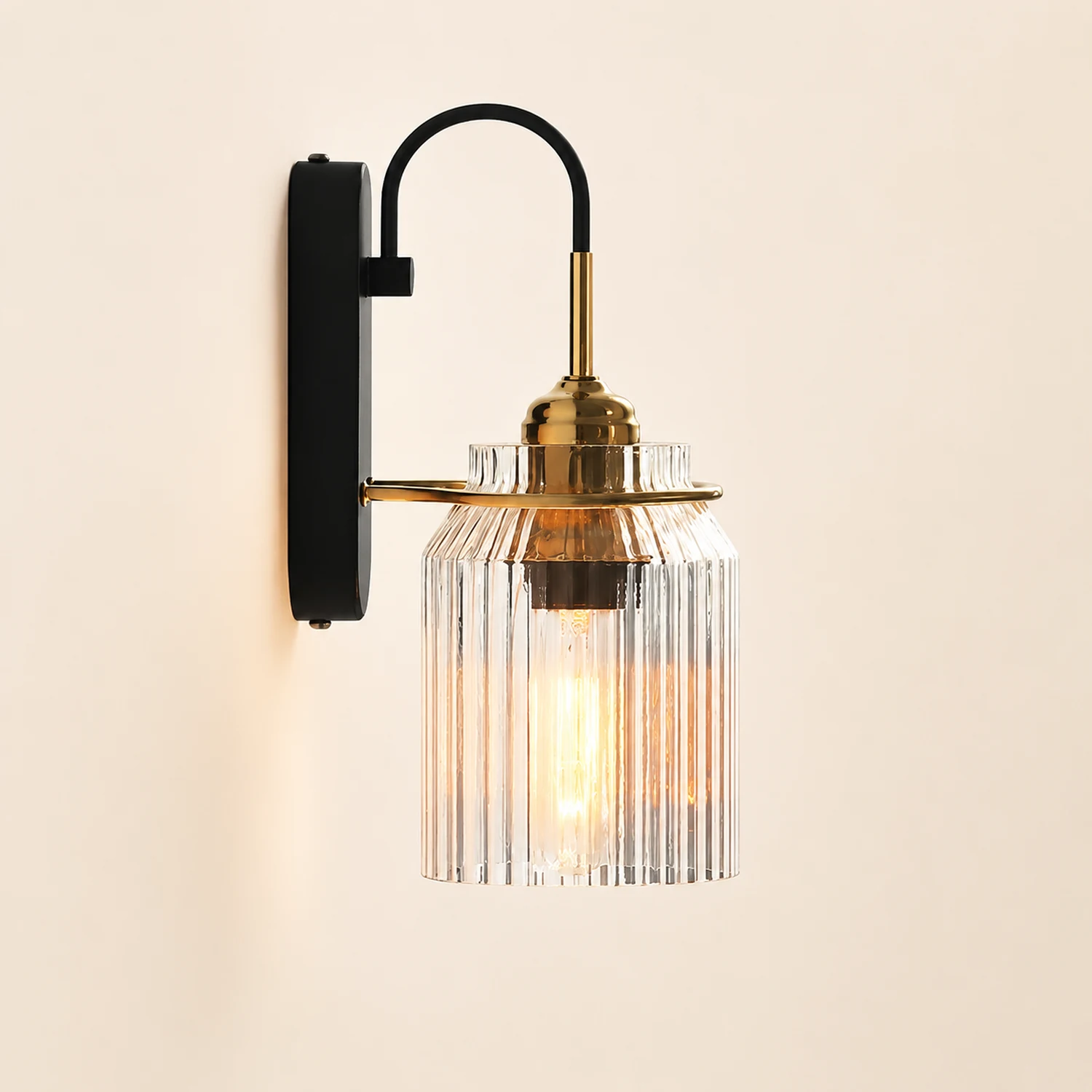 Industria Glass Shade Funnel Wall Lamps - Lumpaz