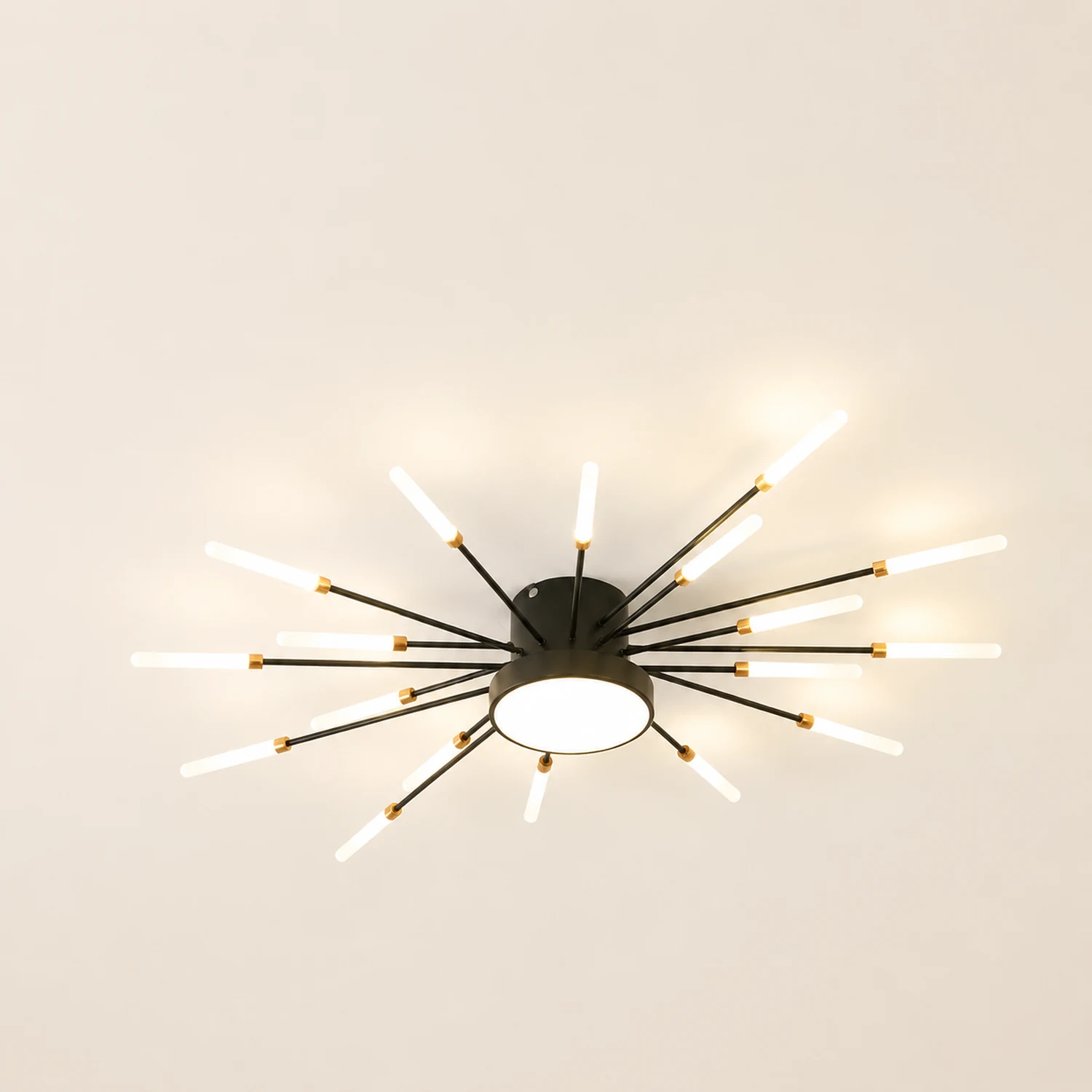 Moderne LED Deckenleuchte aus Metall Dauerhaft für Wohnzimmer - Lumpaz