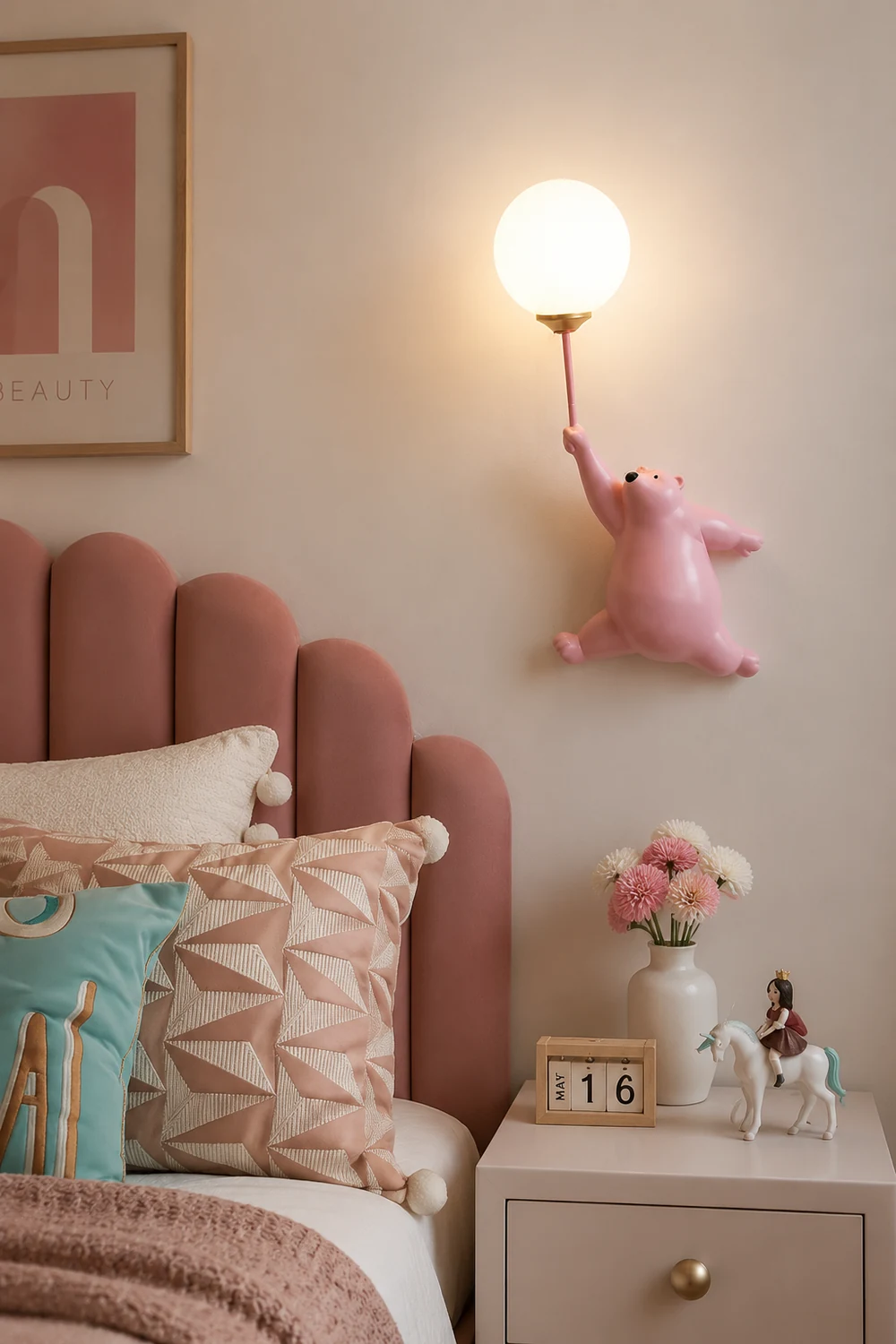 Fateh Wandlampe Bär Ballon, 4 Farben - Lumpaz