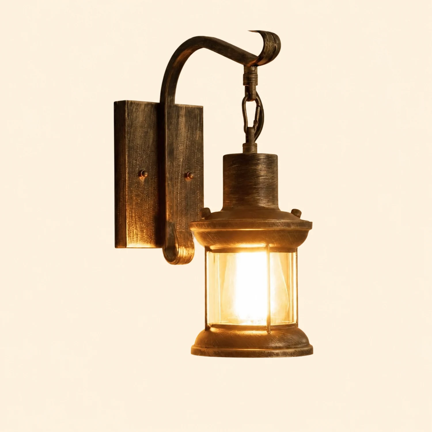 Alessio Industrielle Retro Innen Wandleuchte aus Glas - Lumpaz