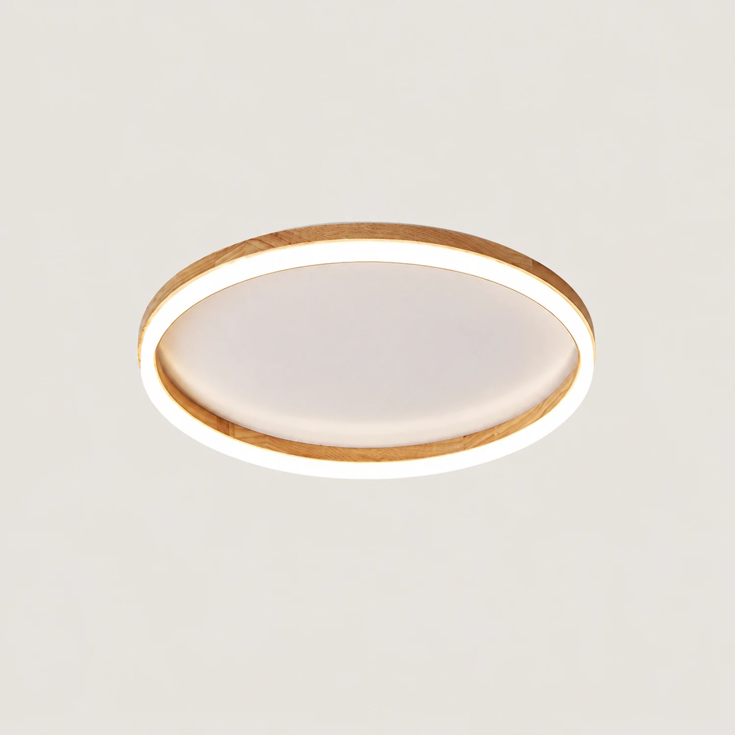Ozawa Deckenleuchte Äußerer Halo dimmbar, Hölzern & Acryl ∅40/50cm - Lumpaz