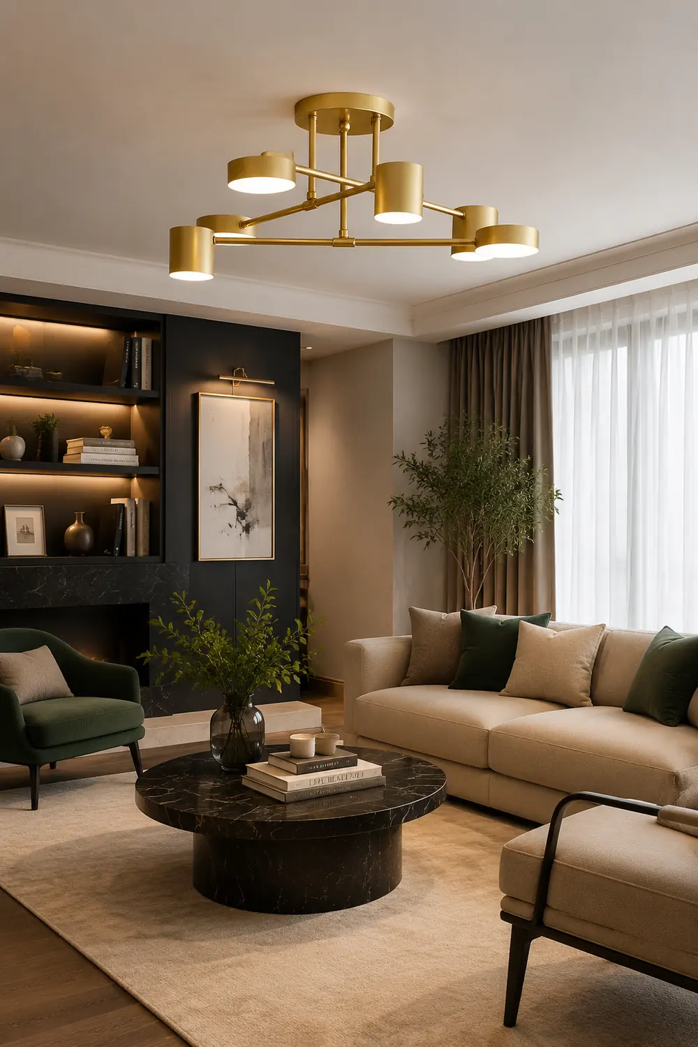 Moderne Kreis-Design Deckenleuchte aus Metall für Wohnzimmer, Schlafzimmer - Lumpaz