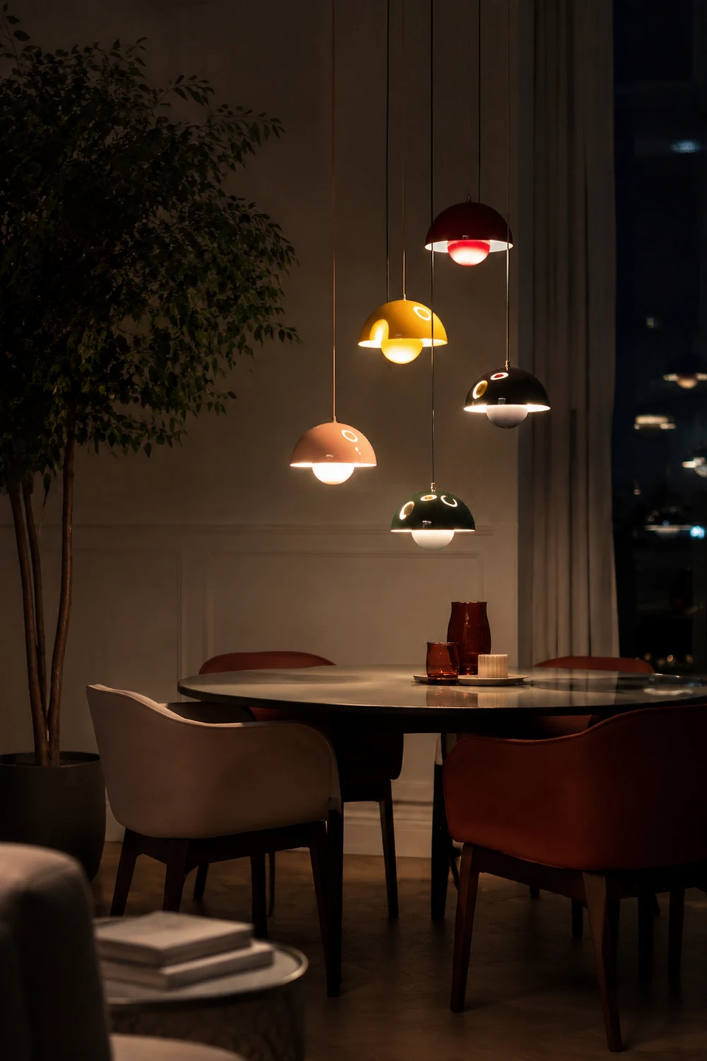 Multiple Colour Mushroom Shape Kitchen Pendant Light - Lumpaz