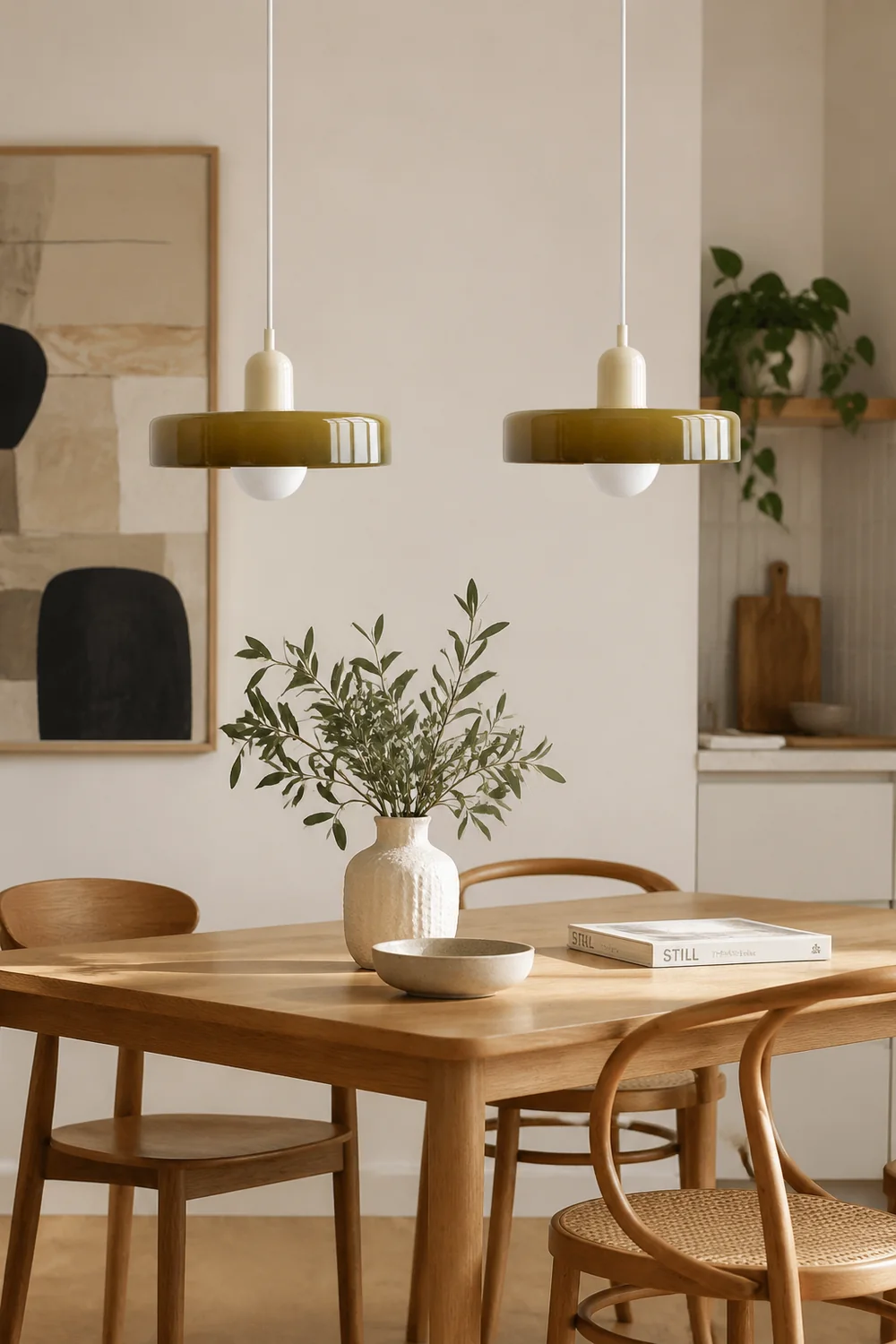 2 Heads Modern Bauhaus Glass Pendant Light - Lumpaz