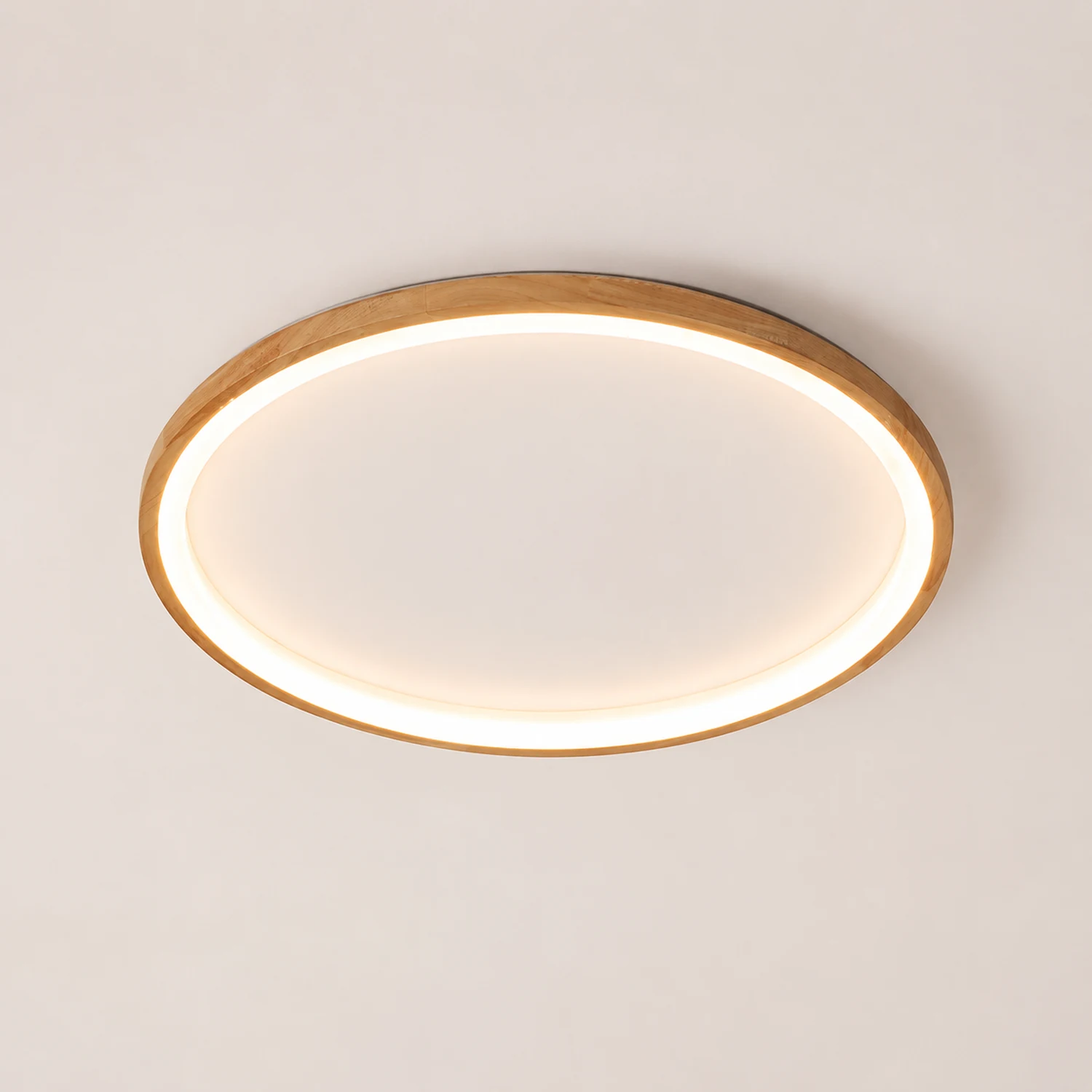 Ozawa Deckenleuchte Interner Lichthof dimmbar, Hölzern & Acryl ∅40/50cm - Lumpaz