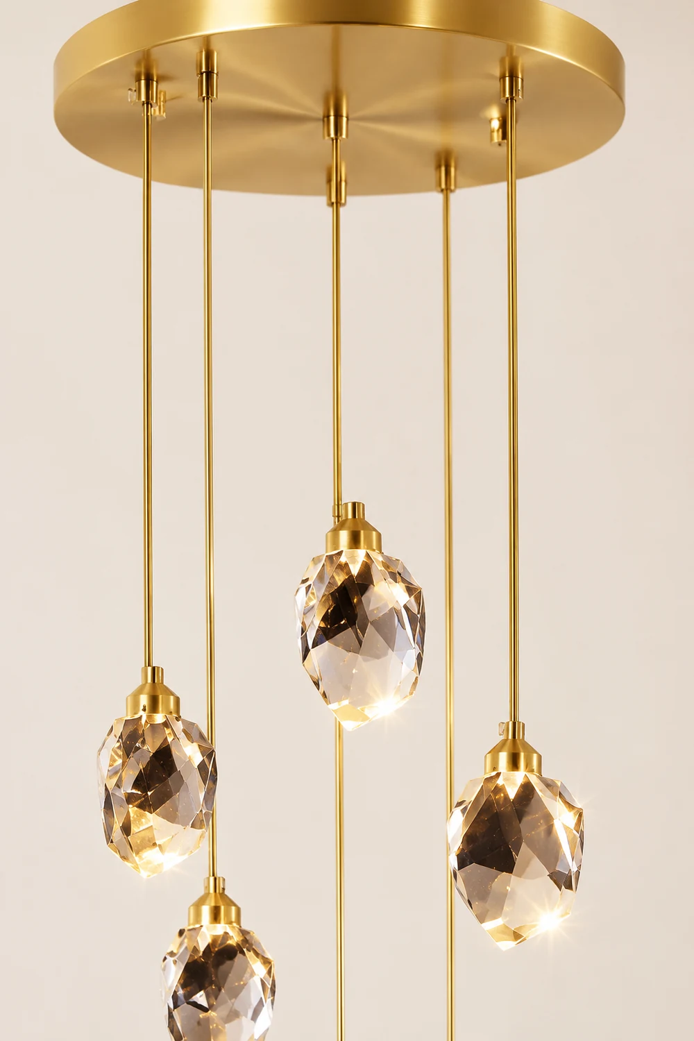 Creative Modern Crystal Gold Raindrop Chandelier - Lumpaz