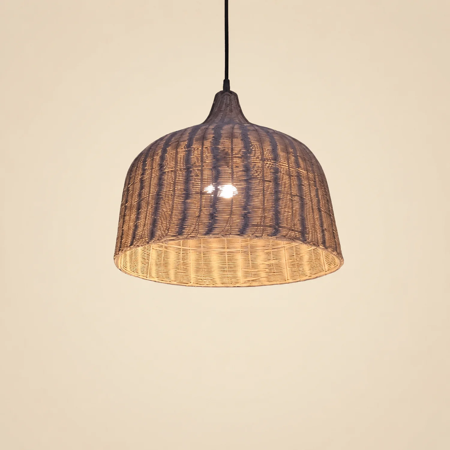 Bamboo Rattan Basket Pendant Light For Kitchen - Lumpaz