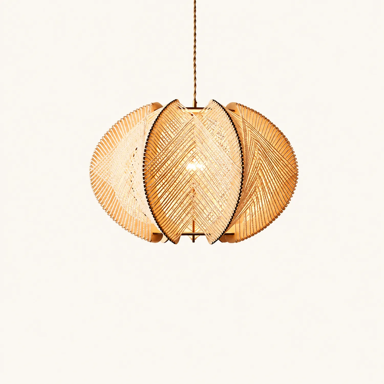 Retro Wooden Pendant Light Irregular Living Room Lamp - Lumpaz