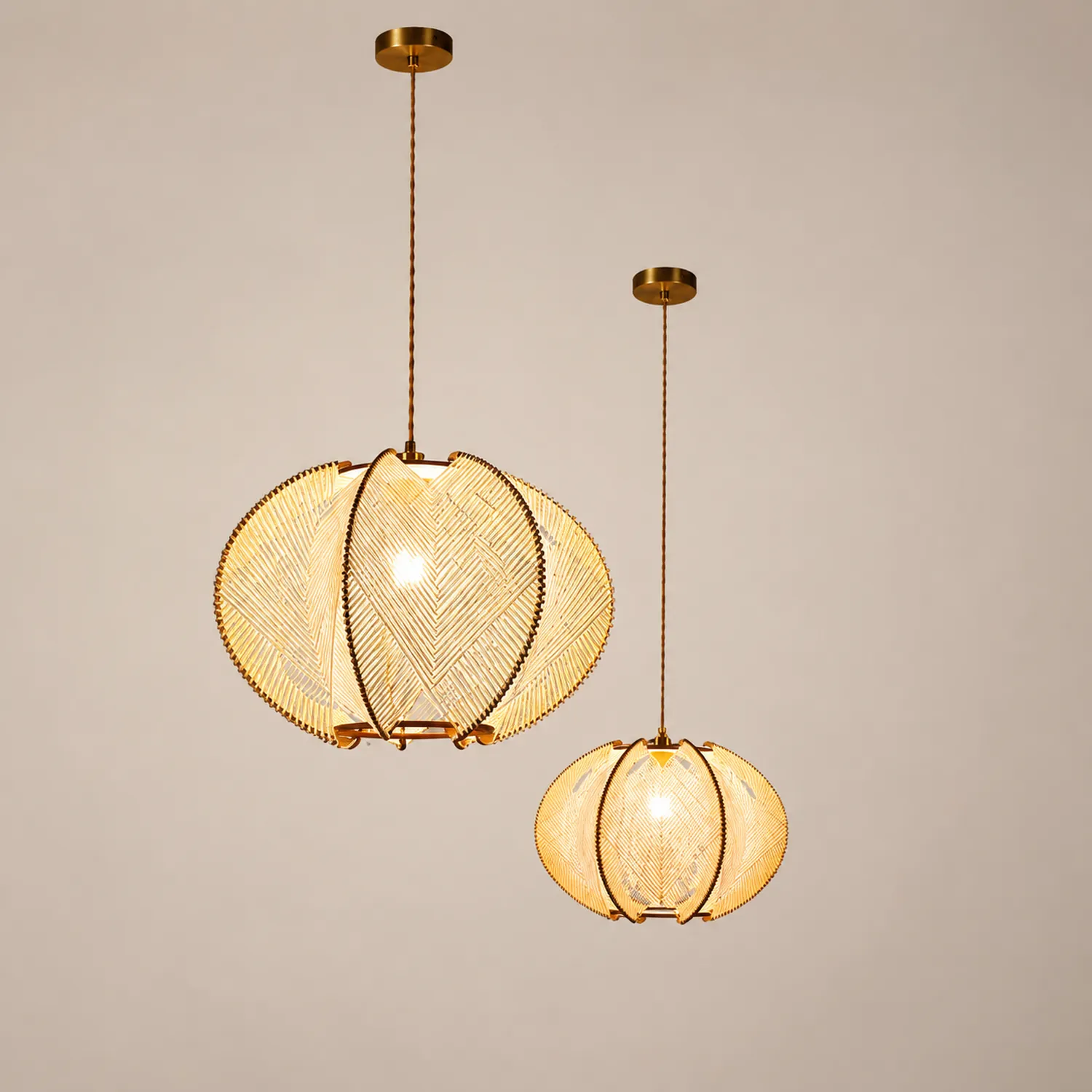 Retro Wooden Pendant Light Irregular Living Room Lamp - Lumpaz