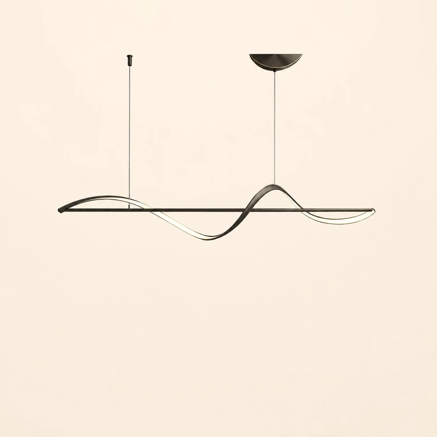 Wellenförmige Pendelleuchte, 120/140CM - Lumpaz