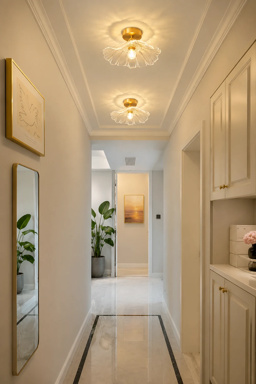 Carins Semi-Flush Mount Deckenleuchte 3 Farbtemperatur schaltbar, reines Kupfer, 2 Farben - Lumpaz