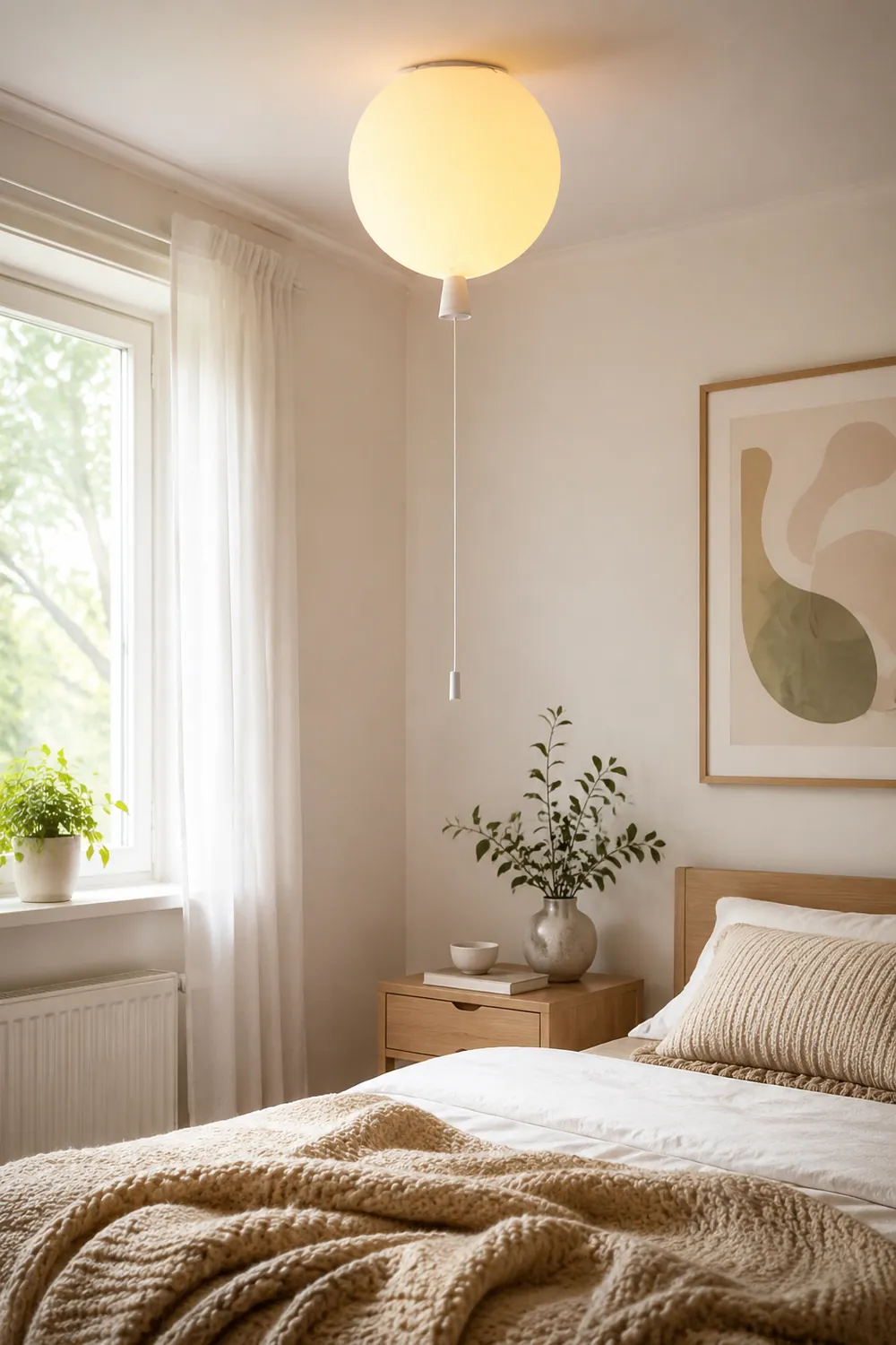 Fateh Matted Ballon Flush Mount Deckenleuchte 5 Farbe, ∅20/25/30 /35CM - Lumpaz