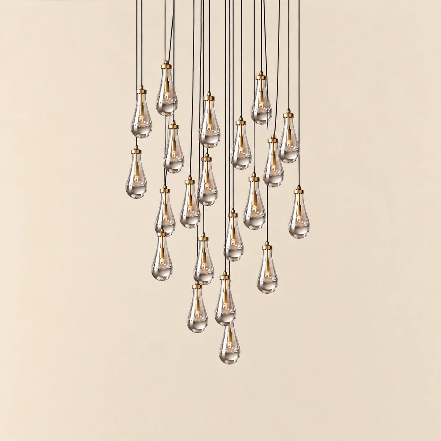 Modern Art Deco Raindrop Chandelier - Lumpaz