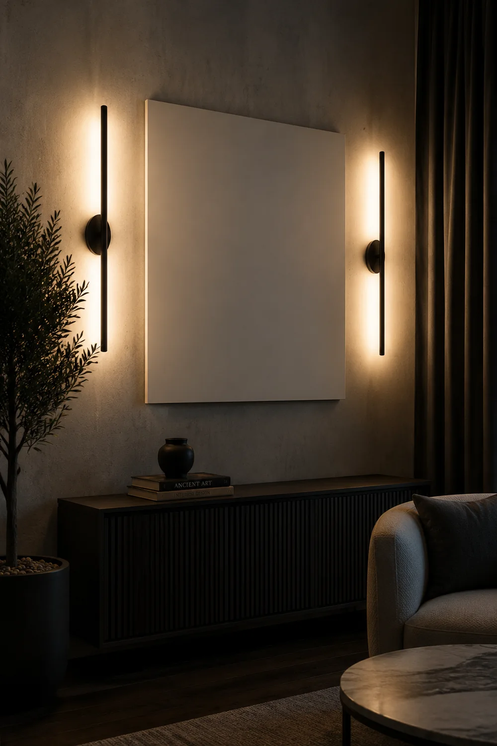 Edge Spiegelfront Waschtisch-Wandleuchte, L 60/80/100/120CM - Lumpaz