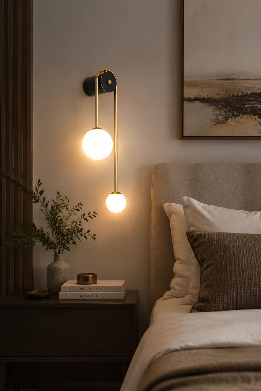 Brass Arc Wall Light - Lumpaz