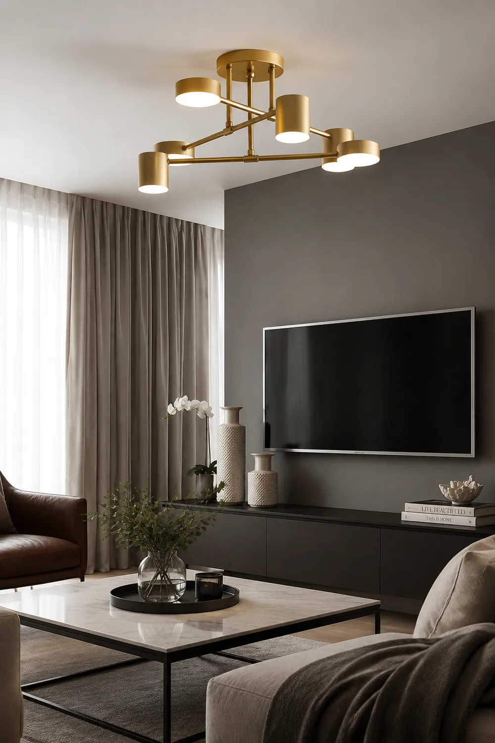 Moderne Kreis-Design Deckenleuchte aus Metall für Wohnzimmer, Schlafzimmer - Lumpaz