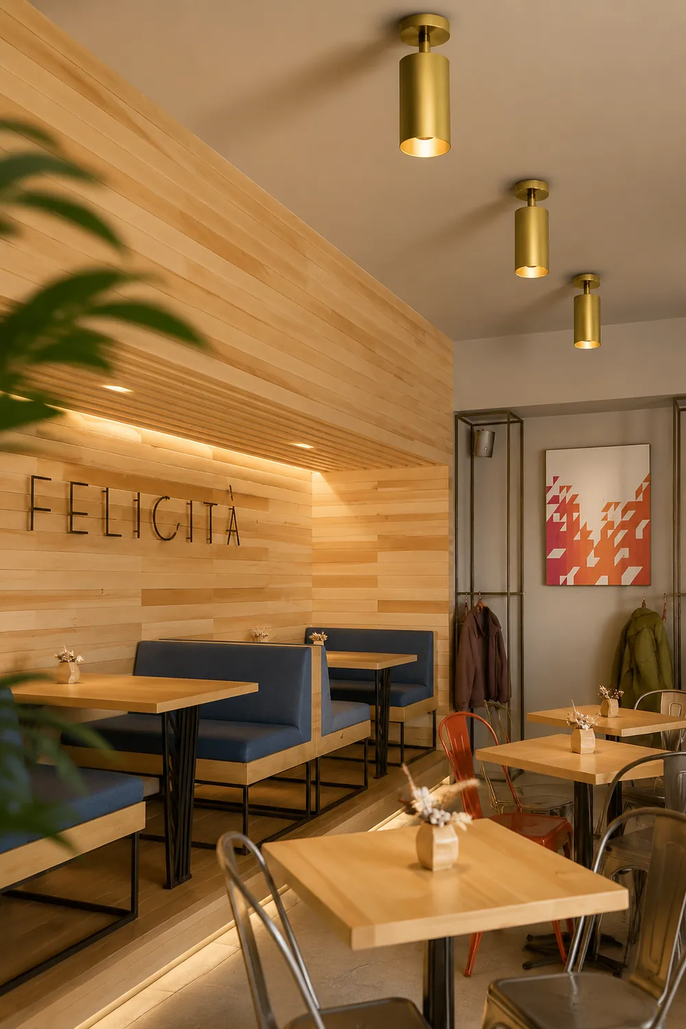 Freja Deckenleuchte mit Strahler für Wohnzimmer & Café Bar - Lumpaz