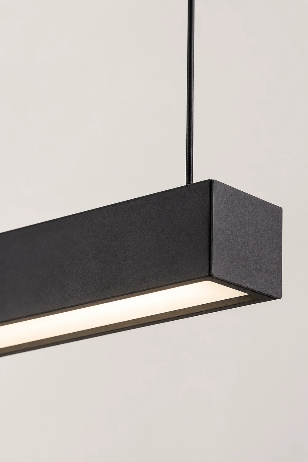 Edge Pendelleuchte Linear dimmbar, Metall&Holz, 60/80/100/120CM Lang - Lumpaz