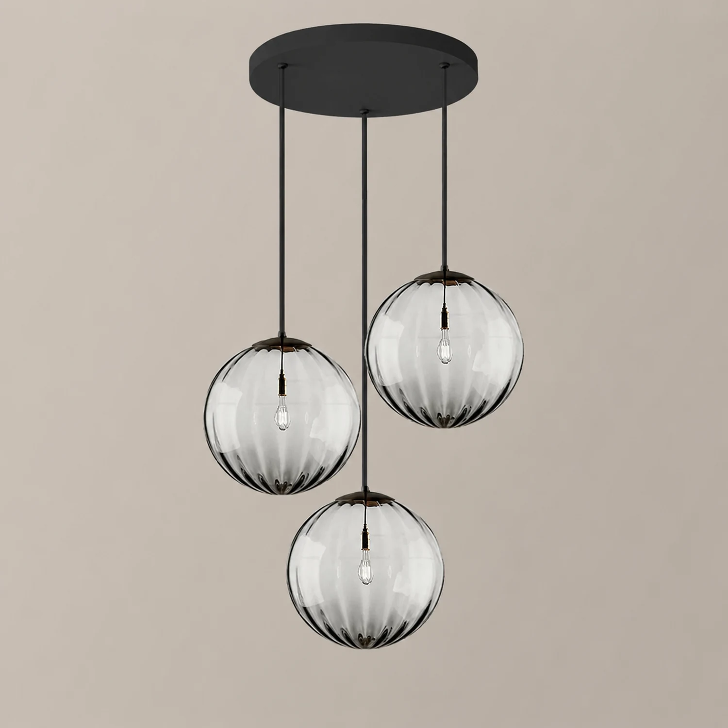 Modern Simple Round Glass Pendant Light - Lumpaz