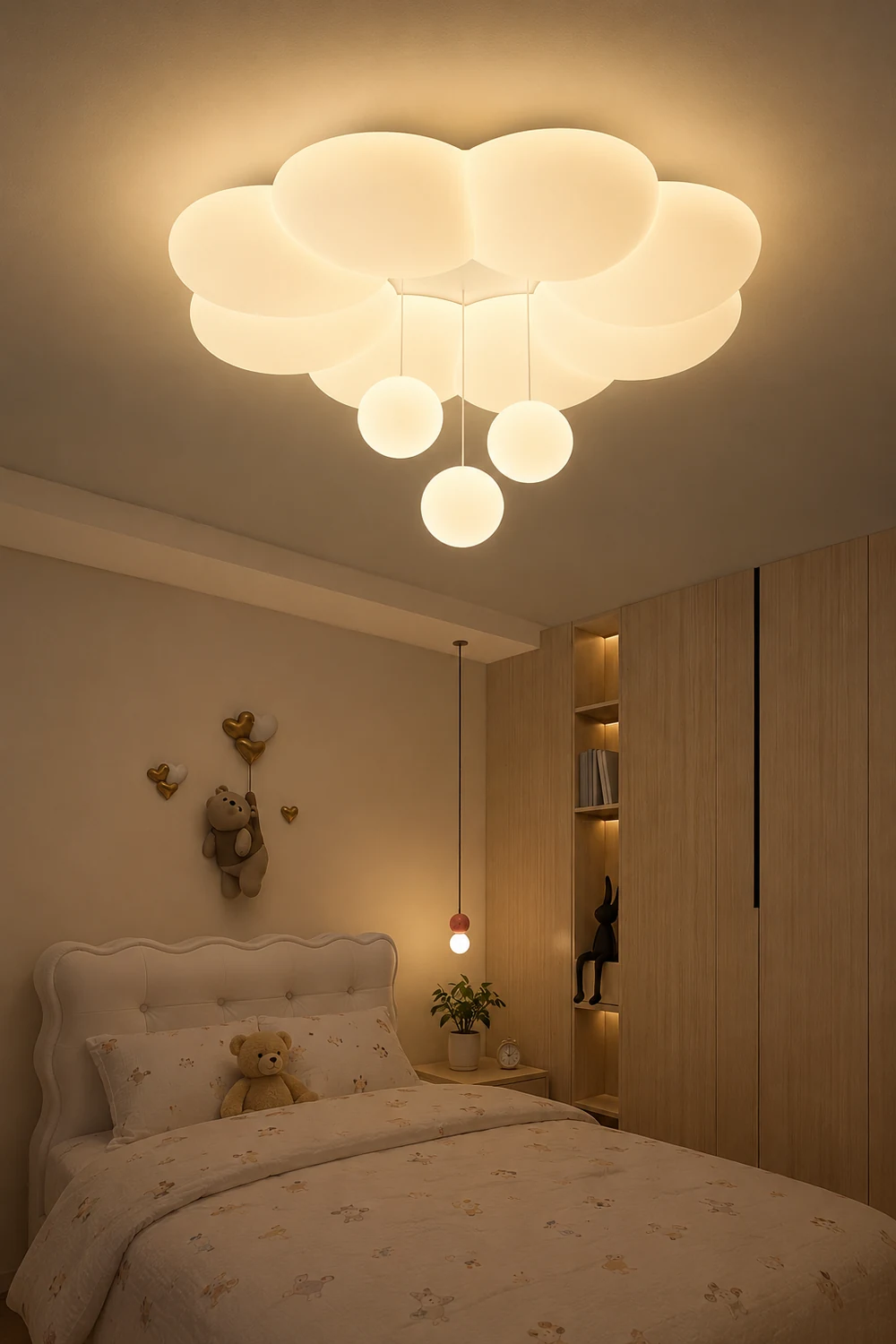 French Warm Ceiling Light For Kids Room - Lumpaz