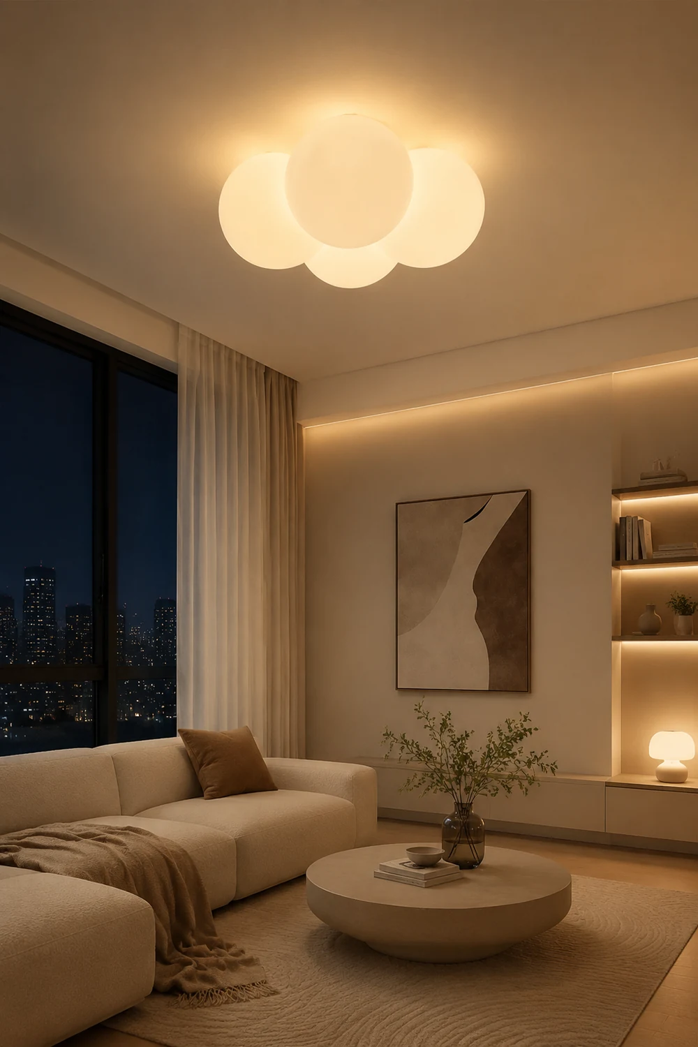 Modern White Cloud Bubbles Ceiling Light - Lumpaz