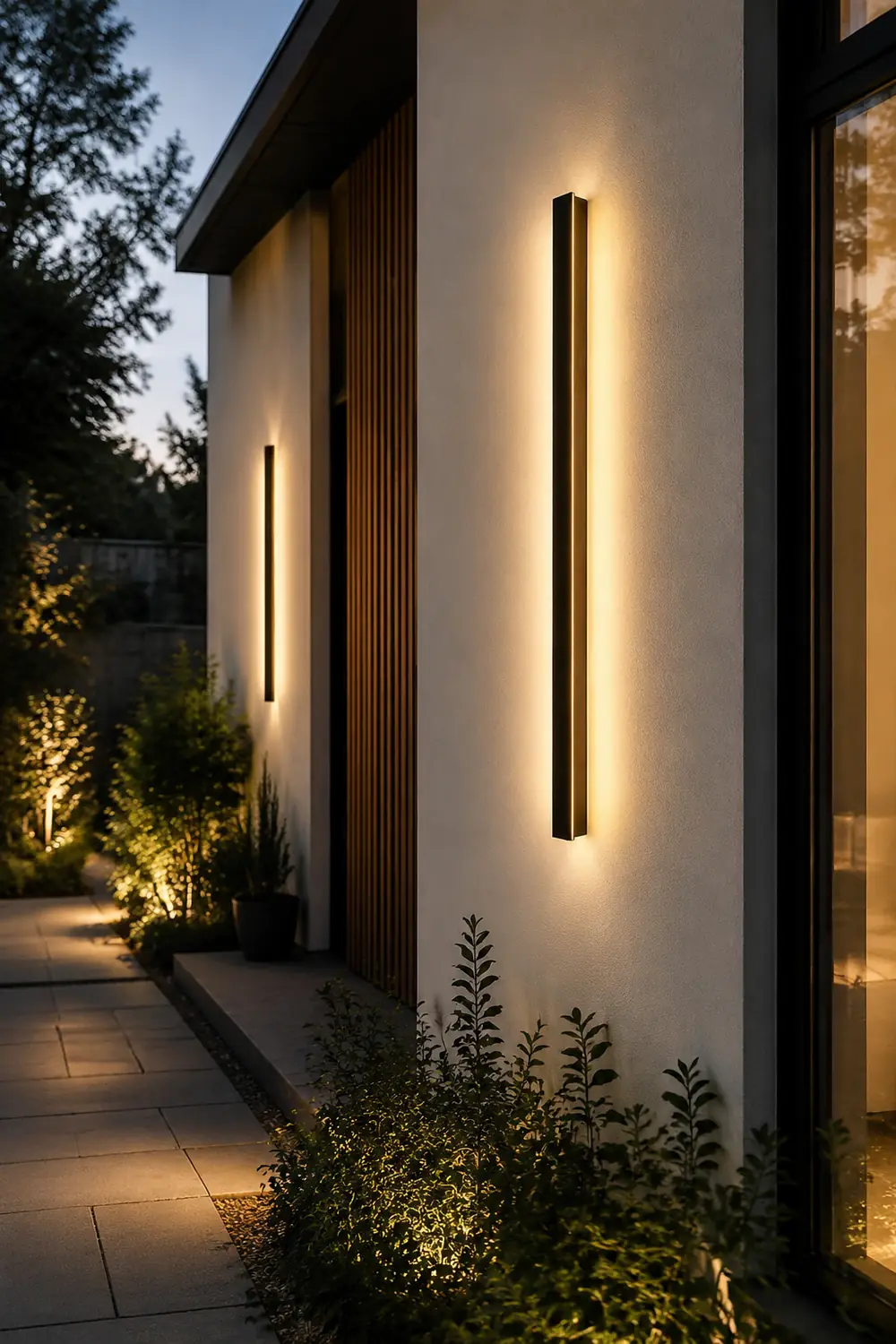 Minimalistische Wasserdichte LED Außen Wandleuchte Metall für Garten, Balkon - Lumpaz