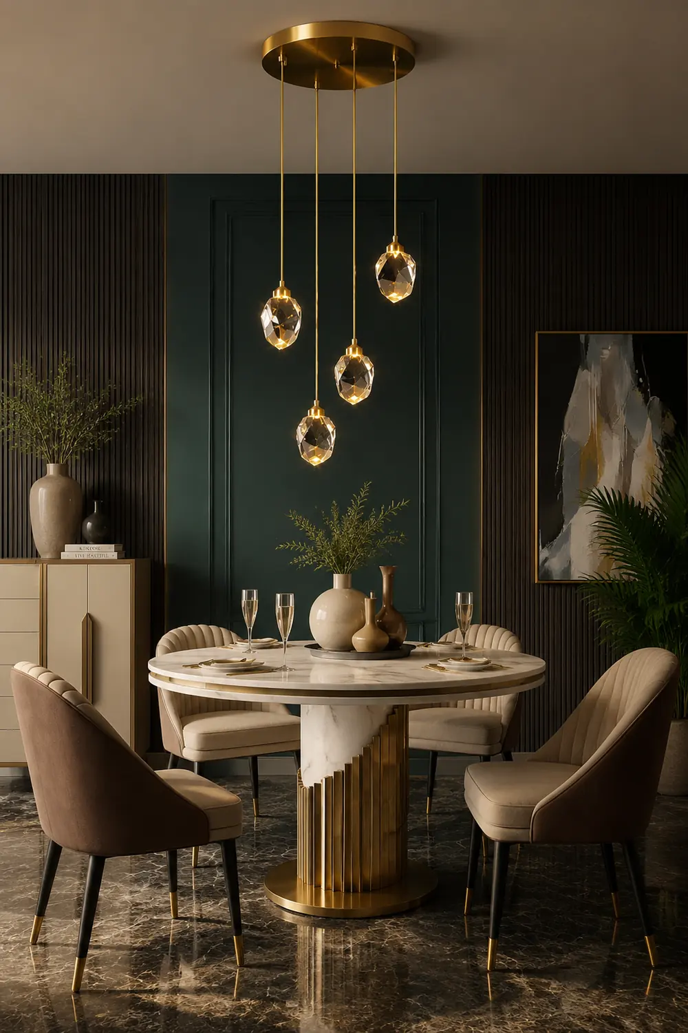 Creative Modern Crystal Gold Raindrop Chandelier - Lumpaz
