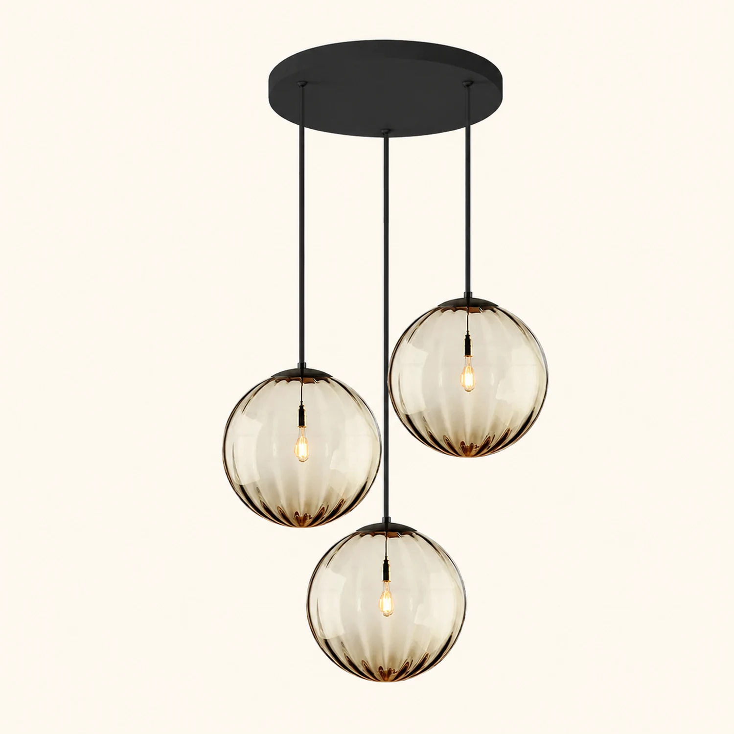 Modern Simple Round Glass Pendant Light - Lumpaz