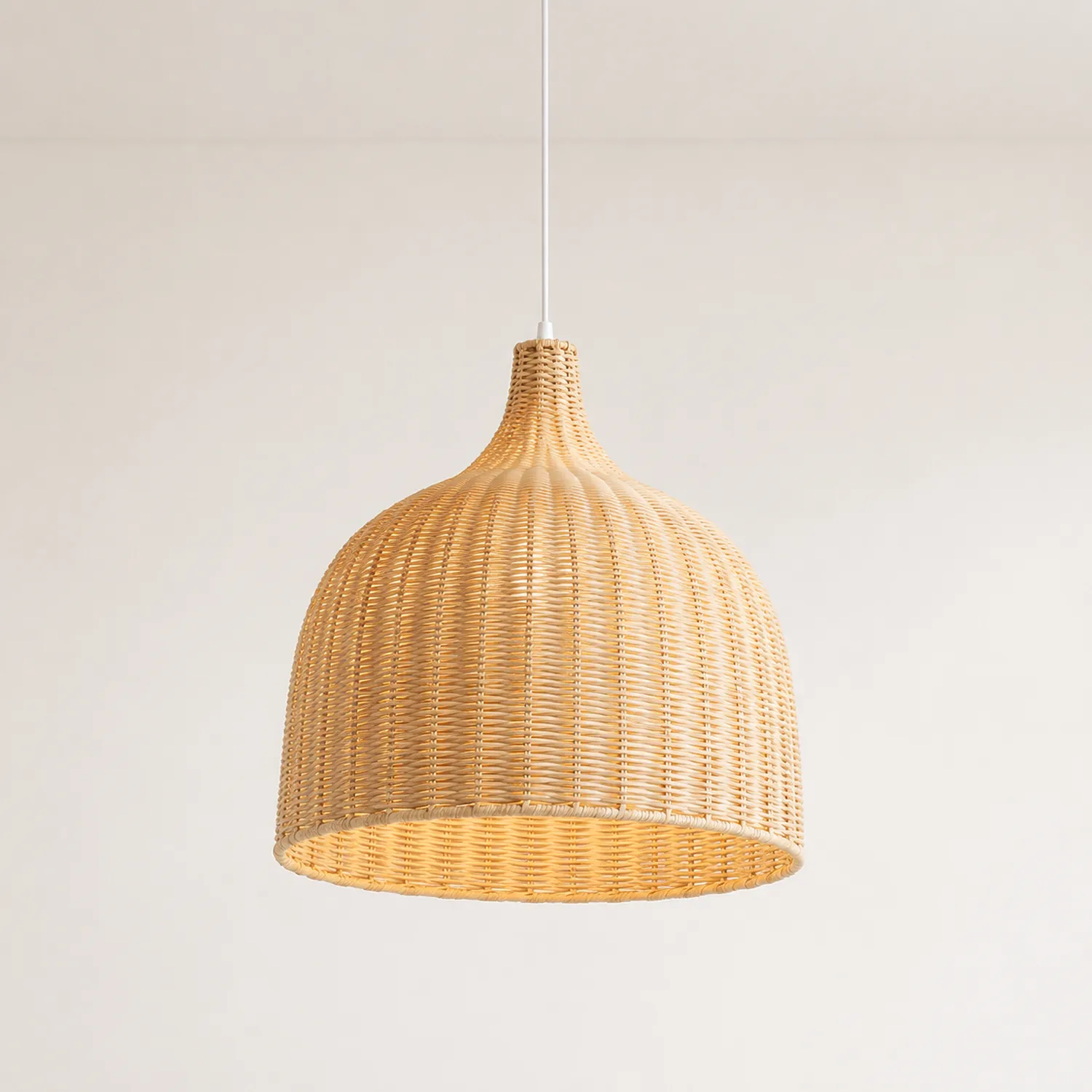 Bamboo Rattan Basket Pendant Light For Kitchen
