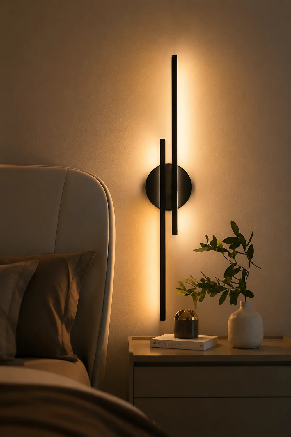 Moderne Minimalistische LED Eisen Wandleuchte für Schlafzimmer - Lumpaz