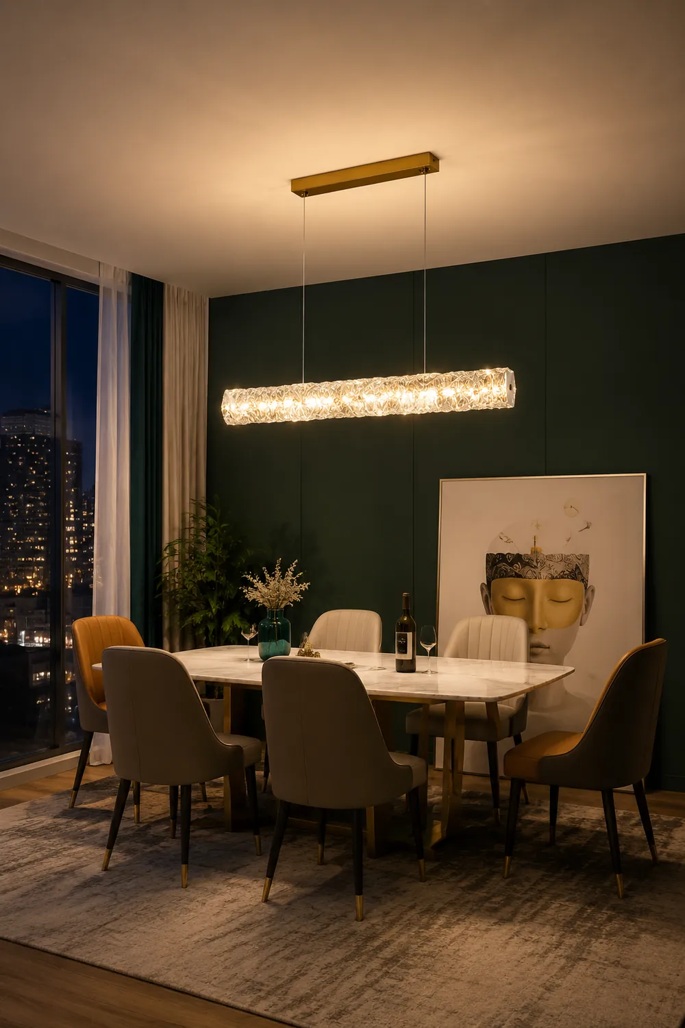 Kristy Pendelleuchte Farbtemperatur umschaltbar, 100/120/150cm - Lumpaz