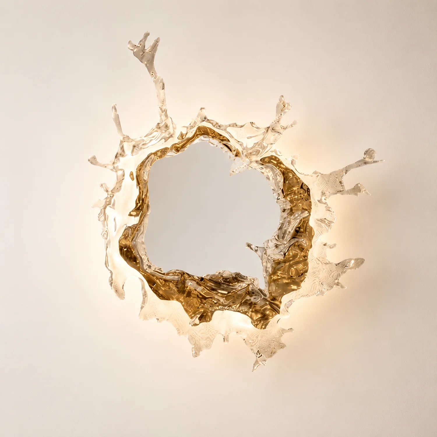 Kristy Wandlampe Wasserrippel Spiegel Licht Farbtemperatur umschaltbar, 2 Farbe, 45/66/88CM - Lumpaz